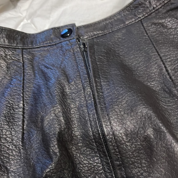 Lined black Leather skirt xsmall - Picture 5 of 5